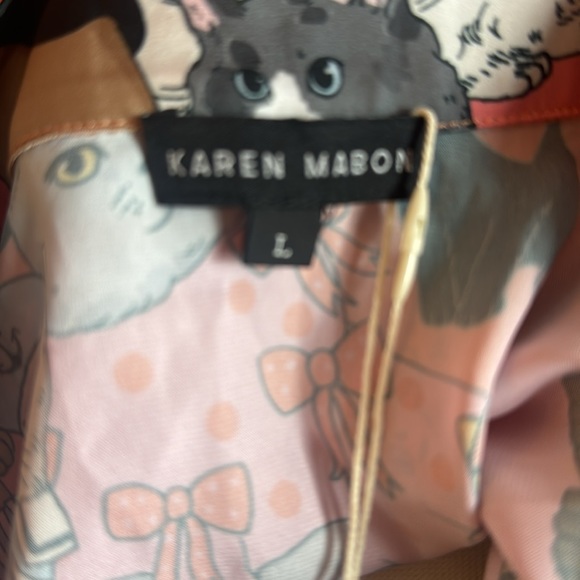 NWT • Karen Mabon • Fancy Dress Cats Pajama Top • Size L • - Picture 10 of 12